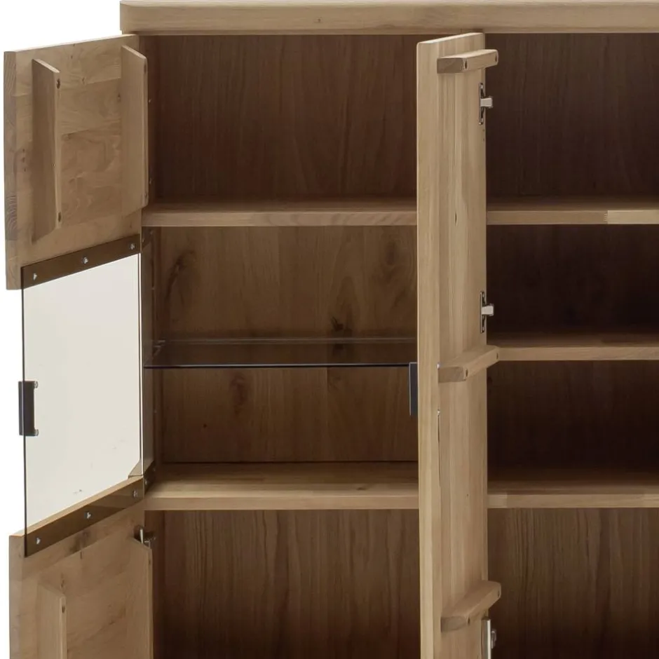 Schrankvitrine aus hellem Asteiche Massivholz - Losiamos^Wohnen Best