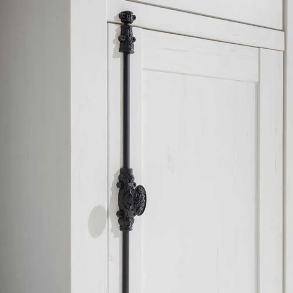 Schrankwand Chelles im weißem Landhaus-Stil (vierteilig)^Wohnen New