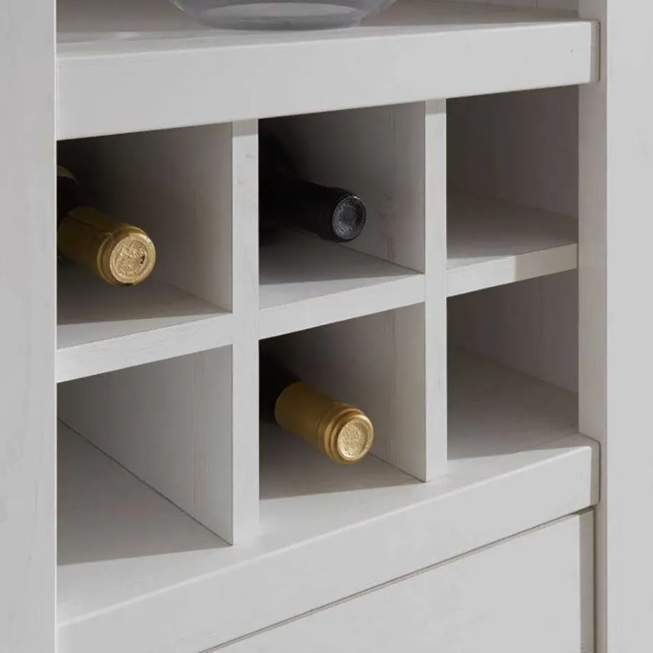 Schrankwand Chelles im weißem Landhaus-Stil (vierteilig)^Wohnen New