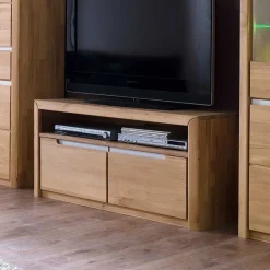 Wohnen Schrankwand Croconia aus Wildeiche massiv (dreiteilig)