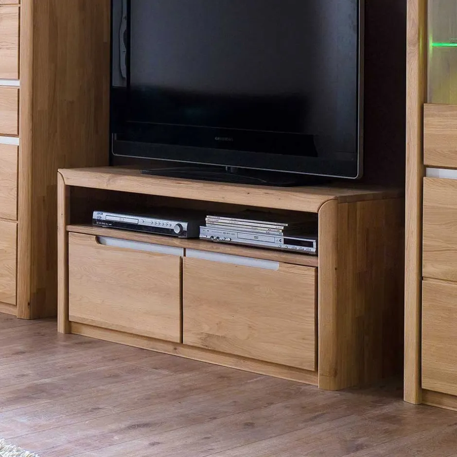 Wohnen Schrankwand Croconia aus Wildeiche massiv (dreiteilig)