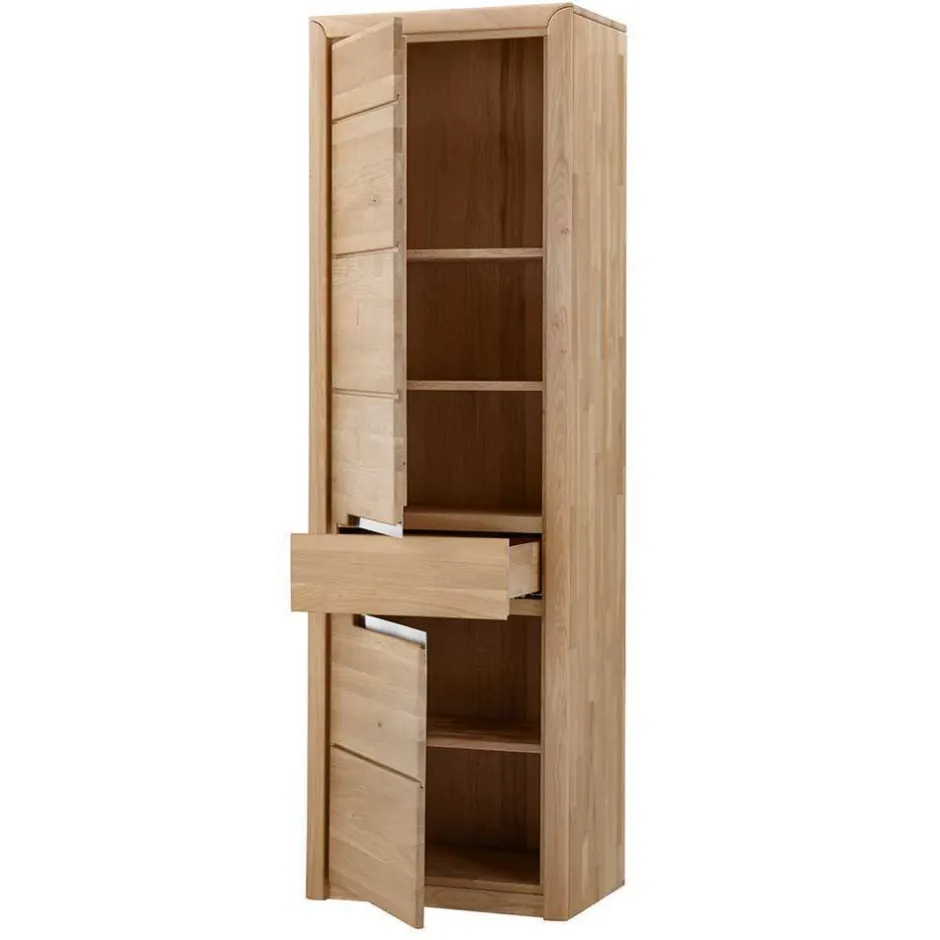 Wohnen Schrankwand Croconia aus Wildeiche massiv (dreiteilig)