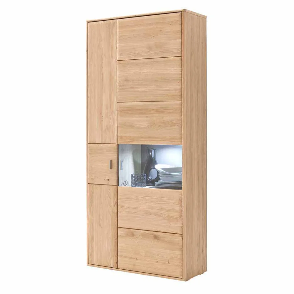 Wohnen Schrankwand Vernella in Eiche Bianco (vierteilig)