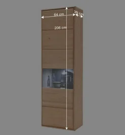 Wohnen Schrankwand Vernella in Eiche Bianco (vierteilig)