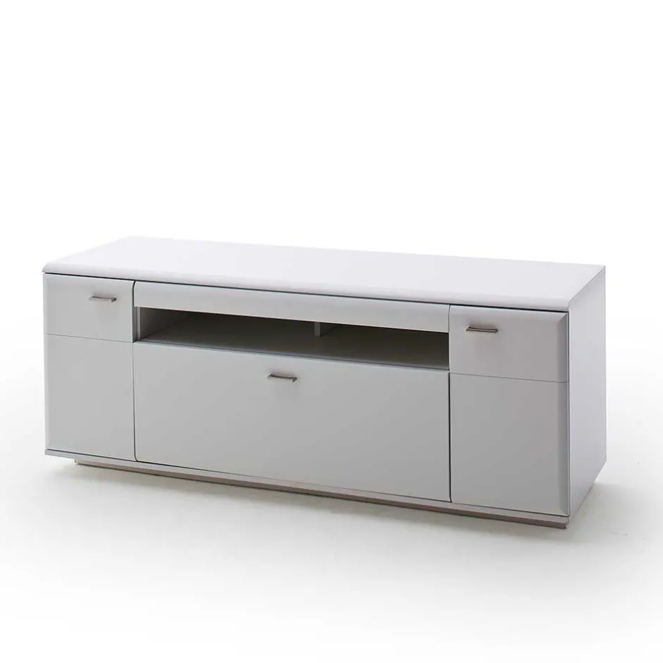 Schrankwand Wohnzimmer in Weiß - Hazime (vierteilig)^Wohnen