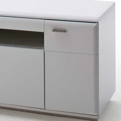 Schrankwand Wohnzimmer in Weiß - Hazime (vierteilig)^Wohnen