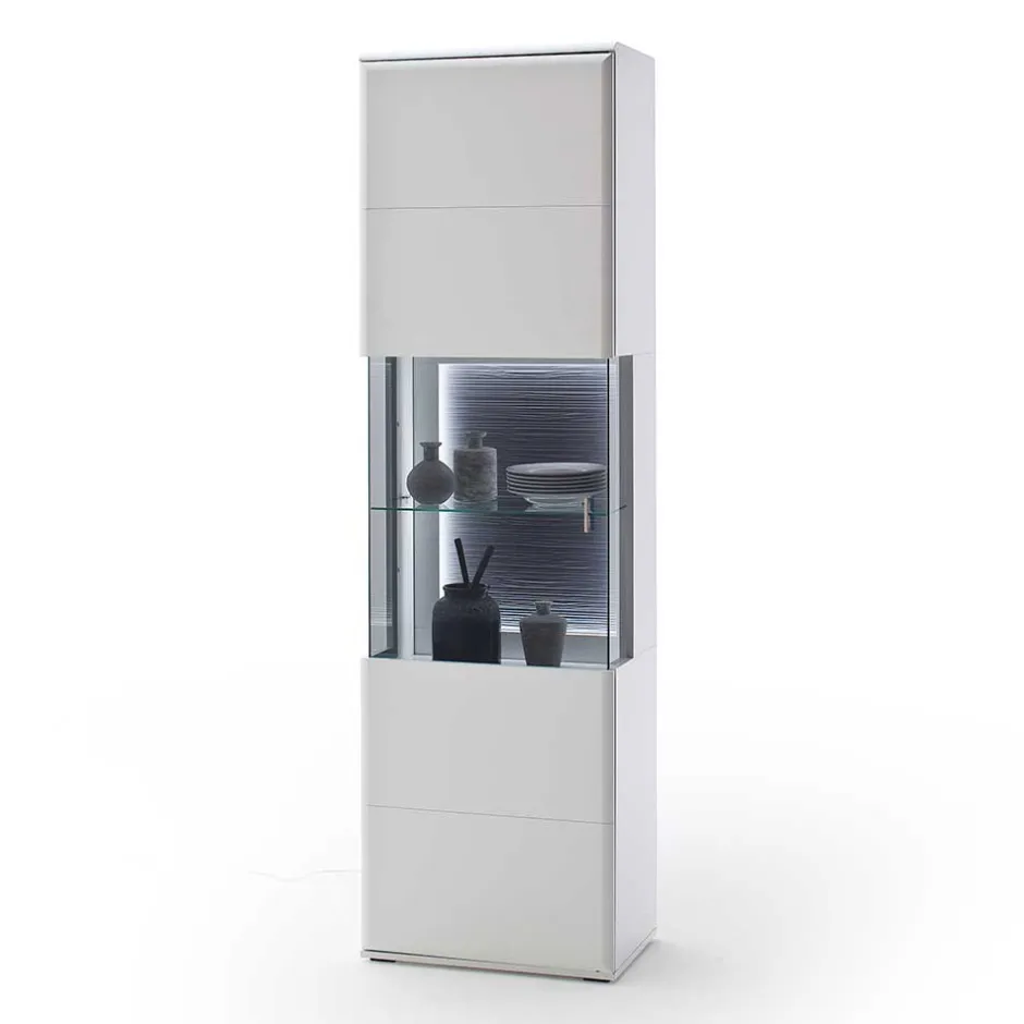 Schrankwand Wohnzimmer in Weiß - Hazime (vierteilig)^Wohnen