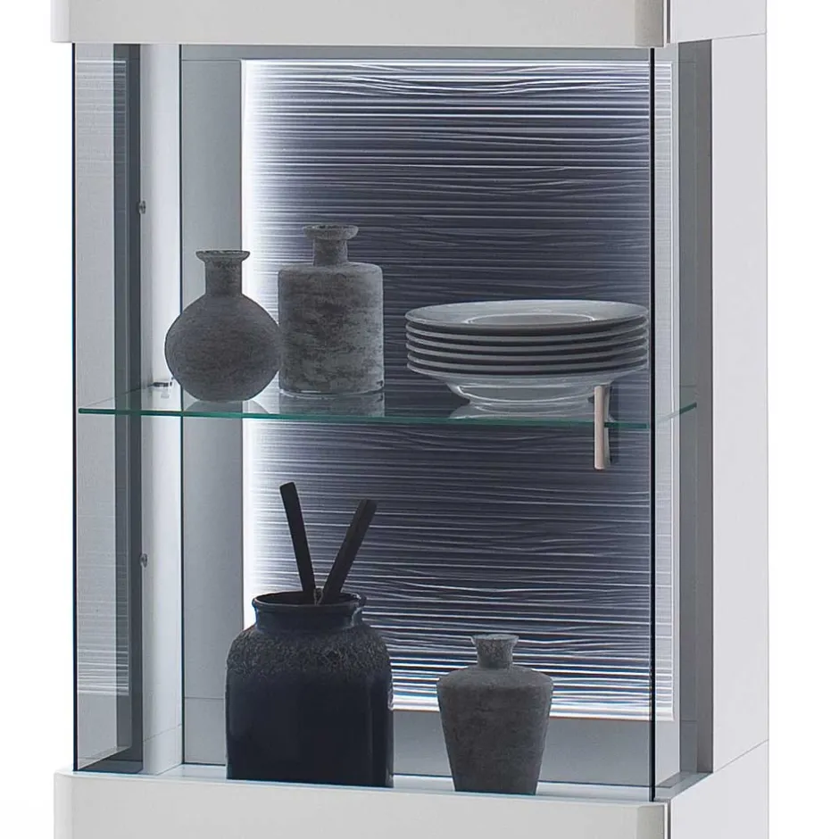 Schrankwand Wohnzimmer in Weiß - Hazime (vierteilig)^Wohnen