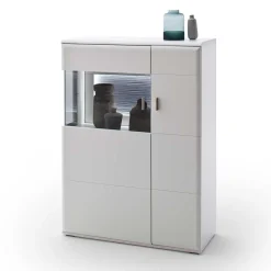 Schrankwand Wohnzimmer in Weiß - Hazime (vierteilig)^Wohnen