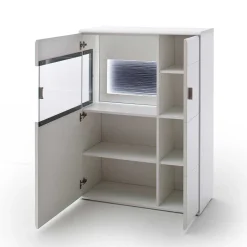 Schrankwand Wohnzimmer in Weiß - Hazime (vierteilig)^Wohnen