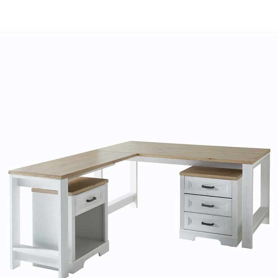 Schreibtisch & Rollcontainer Set - Mehady (dreiteilig)^Wohnen Outlet