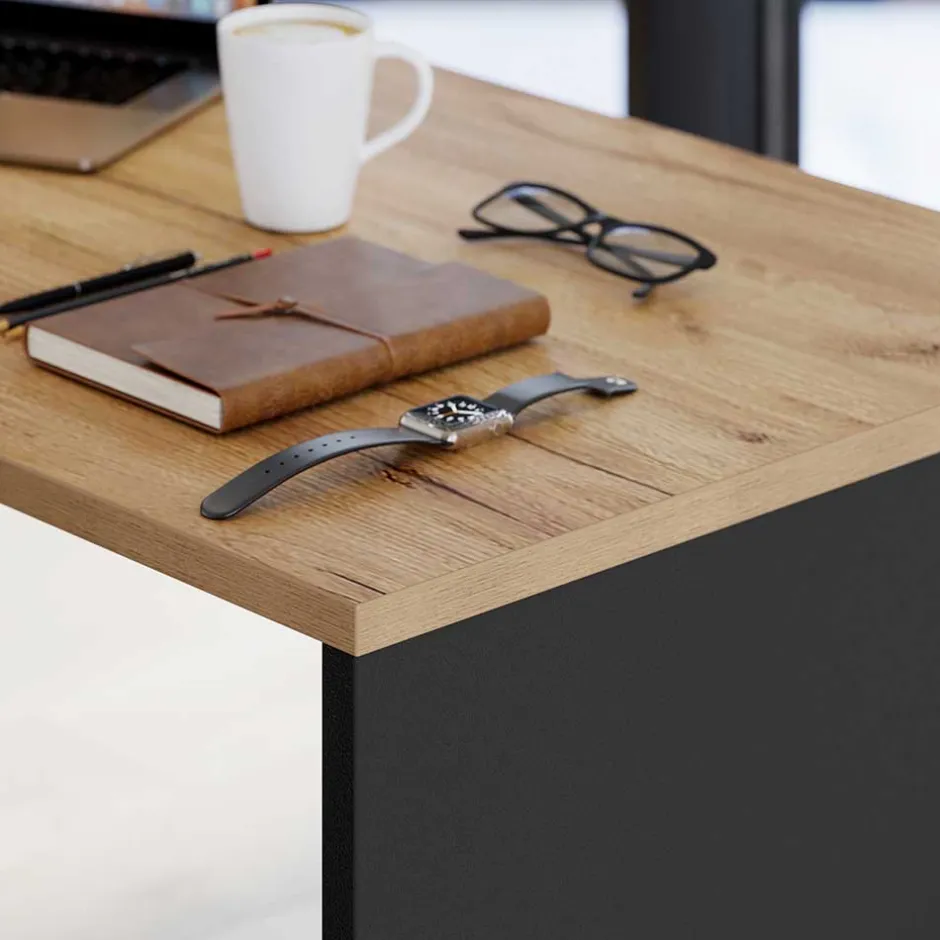 Wohnen Schreibtisch & Rollcontainer 158x79 cm - Contrage (zweiteilig)