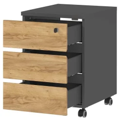 Wohnen Schreibtisch & Rollcontainer 158x79 cm - Contrage (zweiteilig)