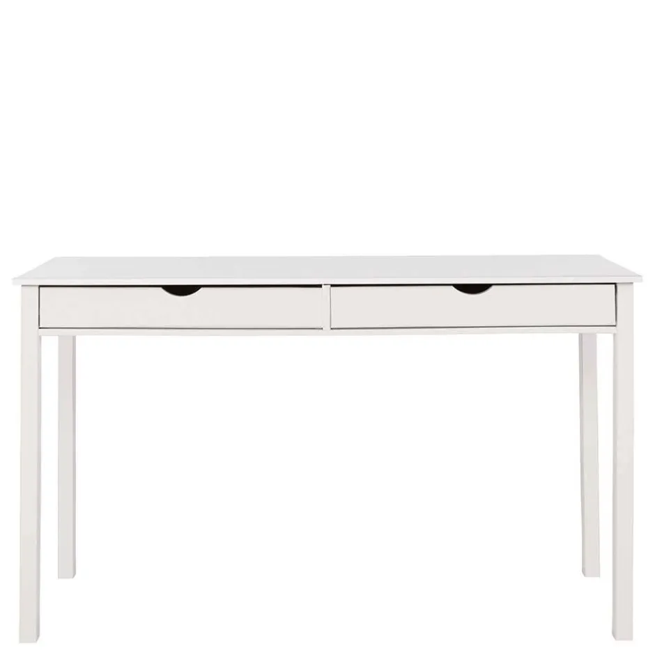 Kinder Wohnen Schreibtisch aus Holz in Weiß lackiert - Jaisa