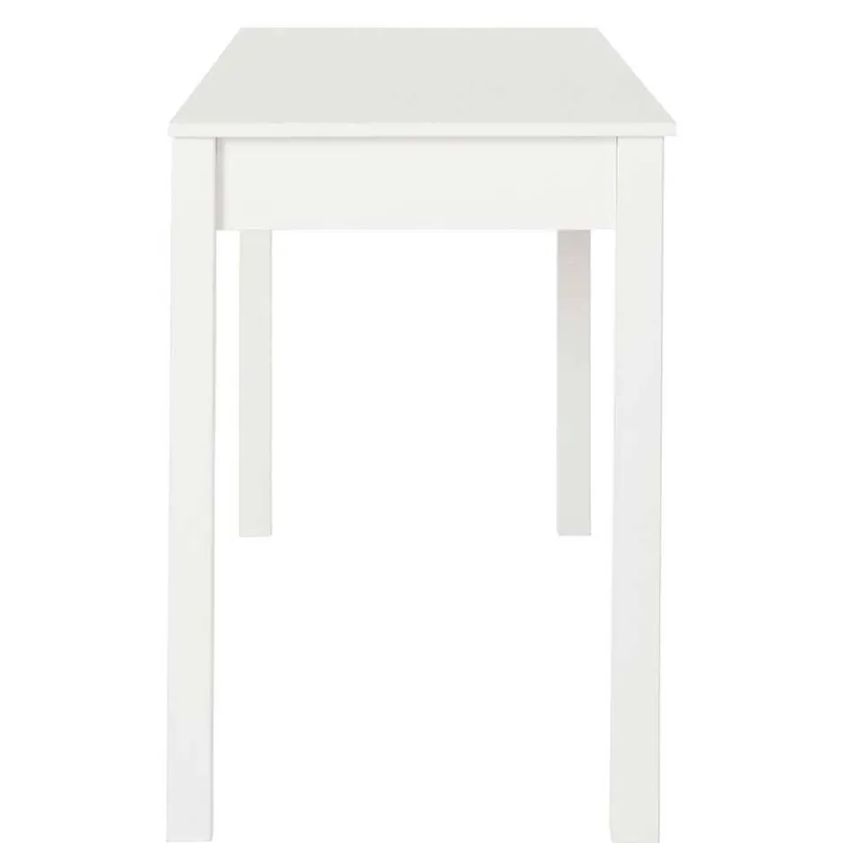 Kinder Wohnen Schreibtisch aus Holz in Weiß lackiert - Jaisa