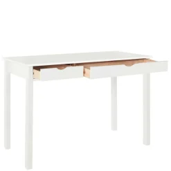 Kinder Wohnen Schreibtisch aus Holz in Weiß lackiert - Jaisa