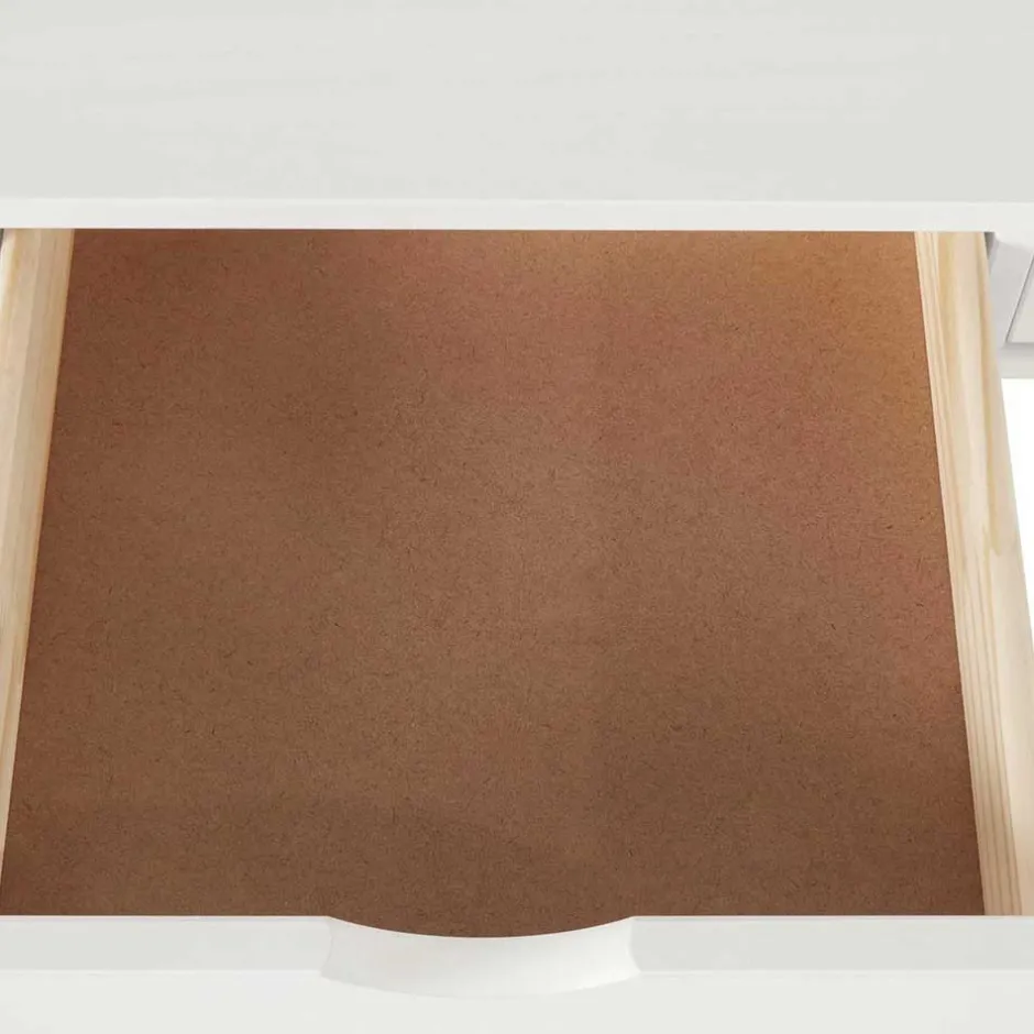 Kinder Wohnen Schreibtisch aus Holz in Weiß lackiert - Jaisa