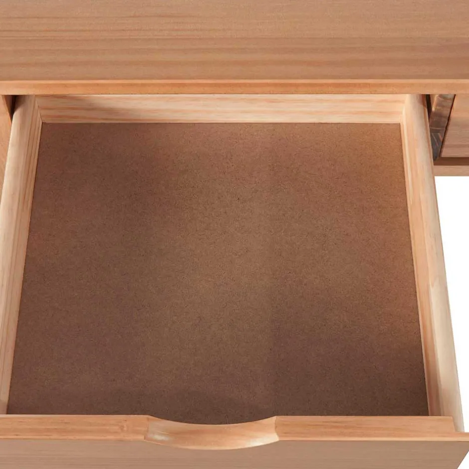 Kinder Wohnen Schreibtisch aus Kiefer Massivholz gebeizt & geölt - Saracan