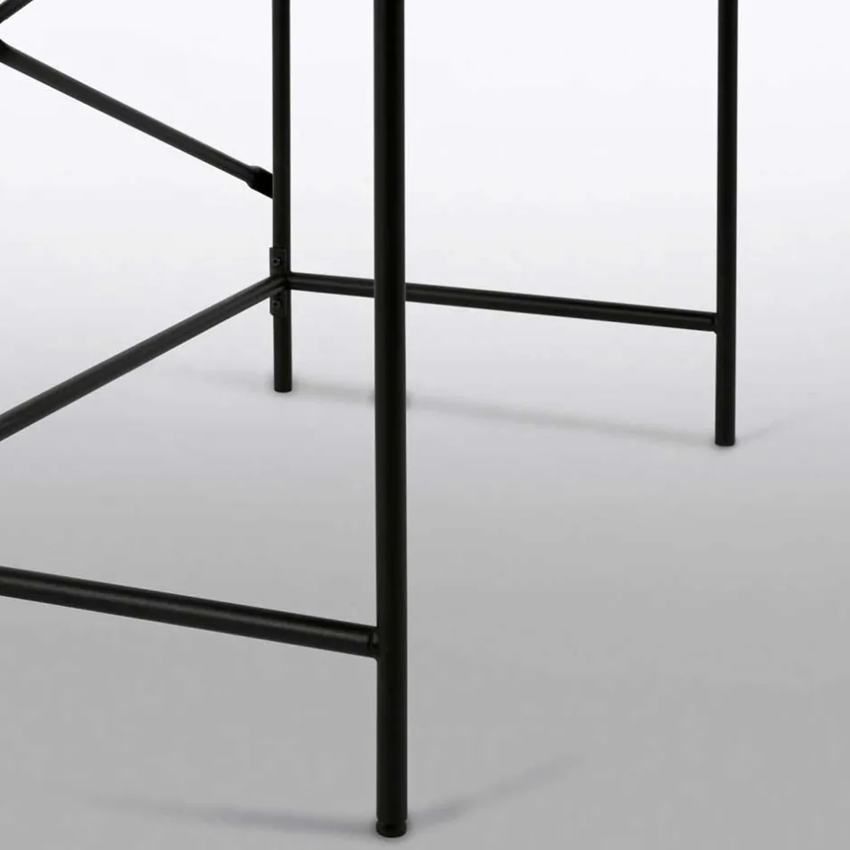 Wohnen Schreibtisch aus Metall in Schwarz - Andjes