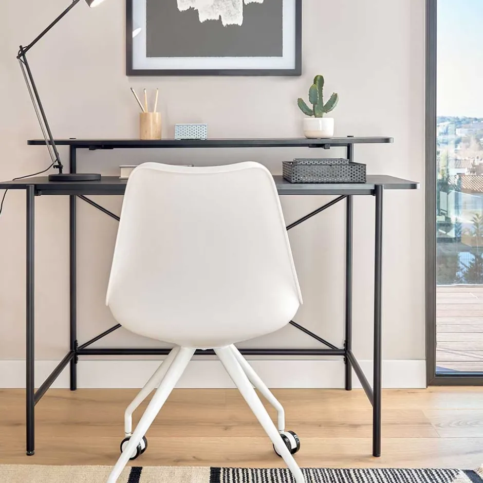 Wohnen Schreibtisch aus Metall in Schwarz - Andjes