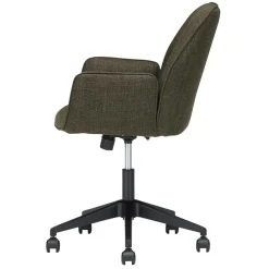 Schreibtisch Drehstuhl aus Strukturstoff Oliv Grün - Alexandro^Wohnen Discount