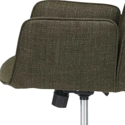 Schreibtisch Drehstuhl aus Strukturstoff Oliv Grün - Alexandro^Wohnen Discount