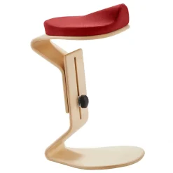 Wohnen Schreibtisch Hocker in Rot Stoff - Cognac