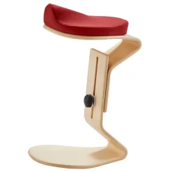 Wohnen Schreibtisch Hocker in Rot Stoff - Cognac