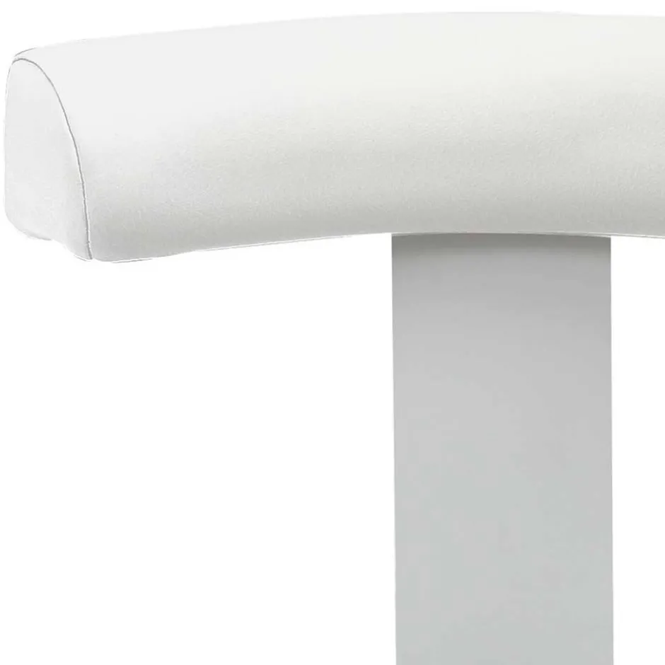 Wohnen Schreibtisch Hocker mit Rückenlehne in Weiß - Tanta