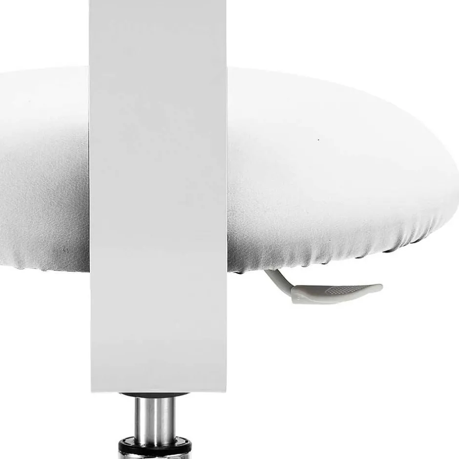 Wohnen Schreibtisch Hocker mit Rückenlehne in Weiß - Tanta