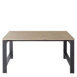 Wohnen Schreibtisch in Dunkelgrau & Eiche Optik - Joe