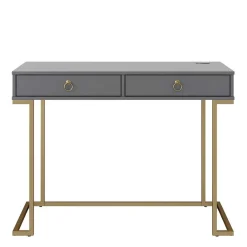 Kinder Wohnen Schreibtisch in Grau und Messing - Woman