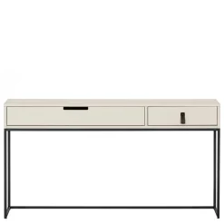 Schreibtisch in Hellgrau mit Schwarz - Lergavano^Wohnen Best