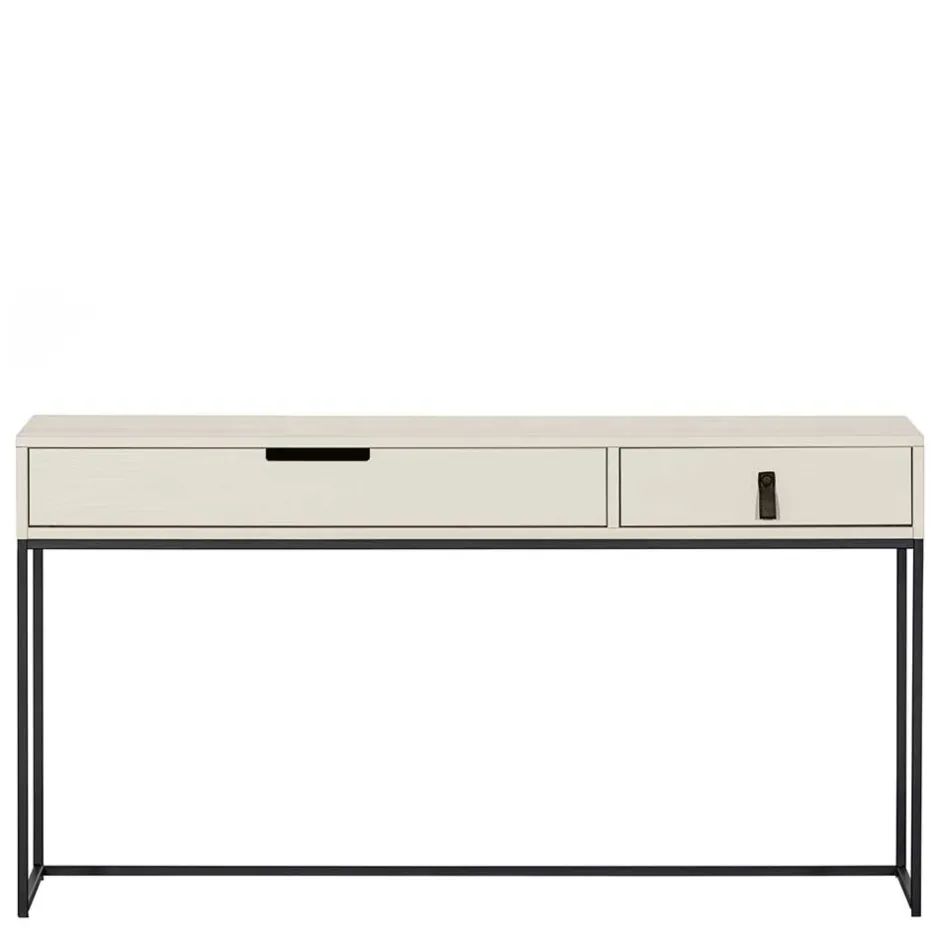 Schreibtisch in Hellgrau mit Schwarz - Lergavano^Wohnen Best