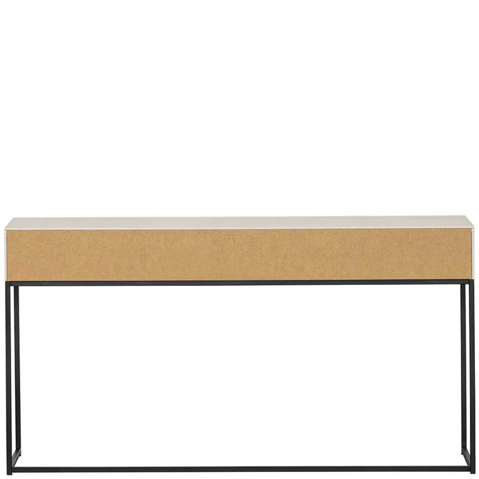 Schreibtisch in Hellgrau mit Schwarz - Lergavano^Wohnen Best