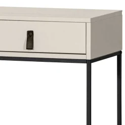 Schreibtisch in Hellgrau mit Schwarz - Lergavano^Wohnen Best