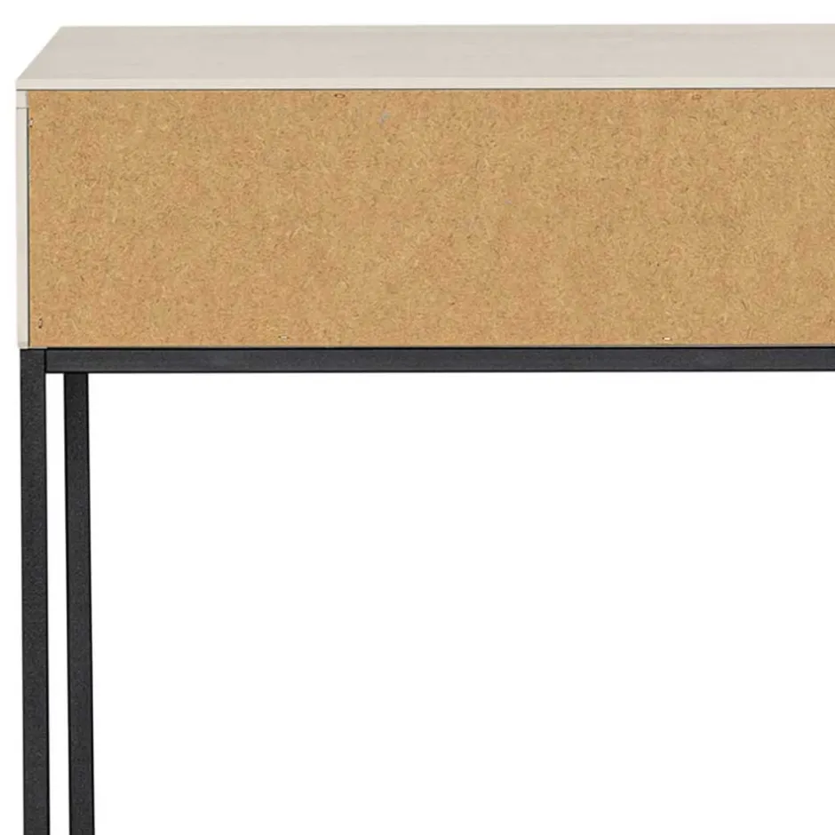 Schreibtisch in Hellgrau mit Schwarz - Lergavano^Wohnen Best