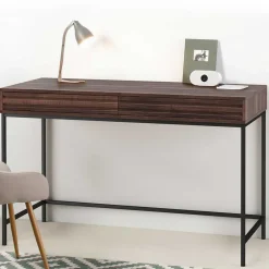 Schreibtisch in Walnuss Holzoptik - Teleska^Wohnen Outlet