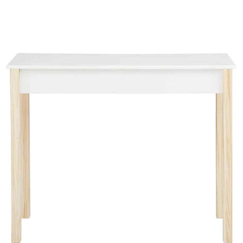 Kinder Wohnen Schreibtisch in Weiß mit Kiefer - Cayman
