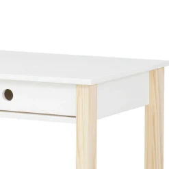 Kinder Wohnen Schreibtisch in Weiß mit Kiefer - Cayman