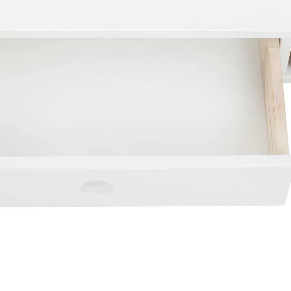 Kinder Wohnen Schreibtisch in Weiß mit Kiefer - Cayman