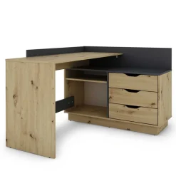 Kinder Wohnen Schreibtisch in Wildeiche NB & Anthrazit - Lician