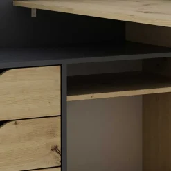 Kinder Wohnen Schreibtisch in Wildeiche NB & Anthrazit - Lician