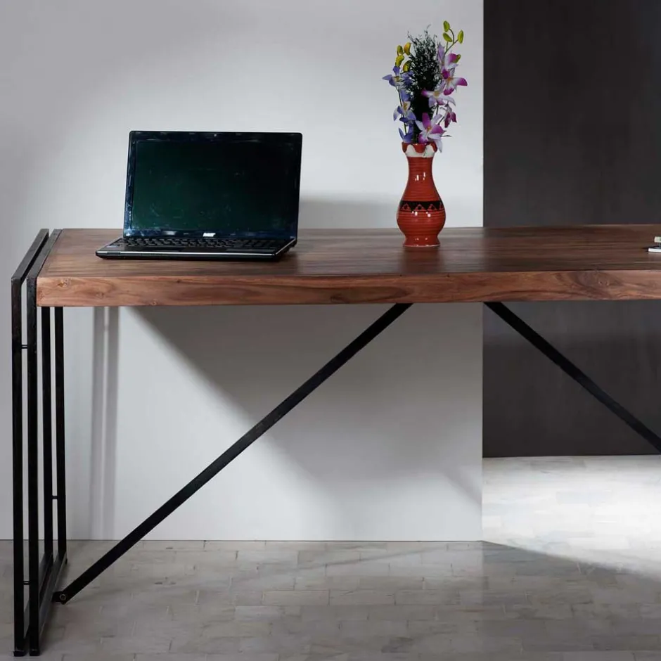 Wohnen Schreibtisch Mendoza aus Akazie Massivholz