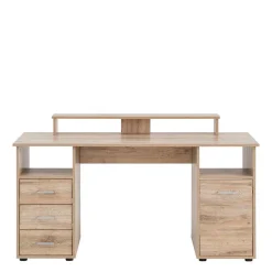 Schreibtisch mit Aufsatz in Wildeiche Dekor - Kalizoa^Wohnen Online