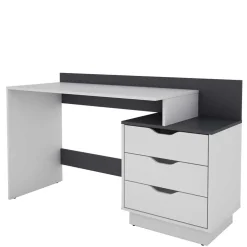 Schreibtisch mit drei Schubladen und Aufsatz - Dotagon^Wohnen Outlet