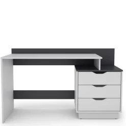 Schreibtisch mit drei Schubladen und Aufsatz - Dotagon^Wohnen Outlet