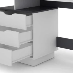 Schreibtisch mit drei Schubladen und Aufsatz - Dotagon^Wohnen Outlet