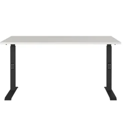 Schreibtisch mit Höhenverstellung in Lichtgrau - Rapinus^Wohnen New