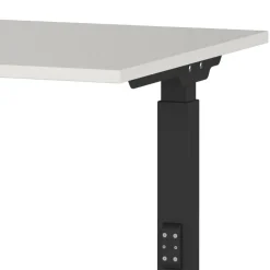 Schreibtisch mit Höhenverstellung in Lichtgrau - Rapinus^Wohnen New